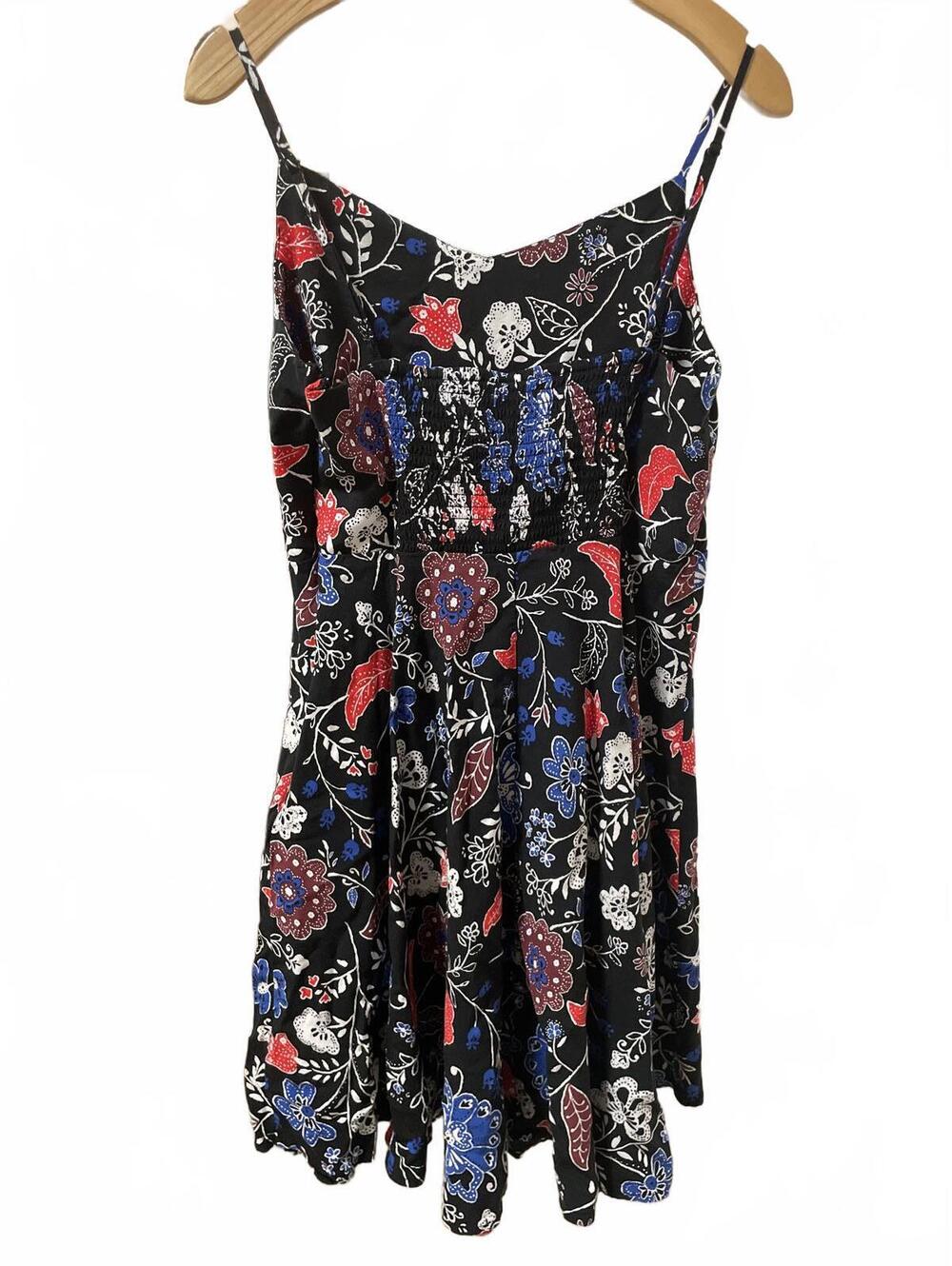 Old Navy Summer Dress Women's Large Black Babydoll Floral - Picture 3 of 9